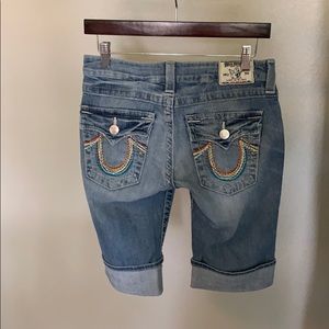 True Religion Bermuda Jean Shorts
